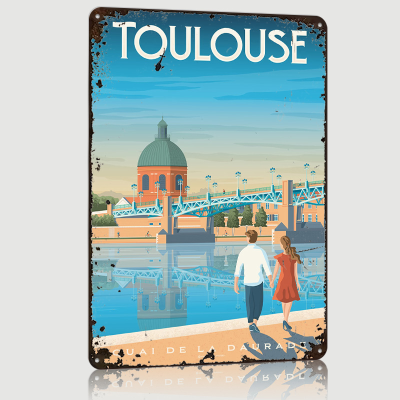 Retro Gaming Toulouse - Toulouse France Print Metal Poster Custom