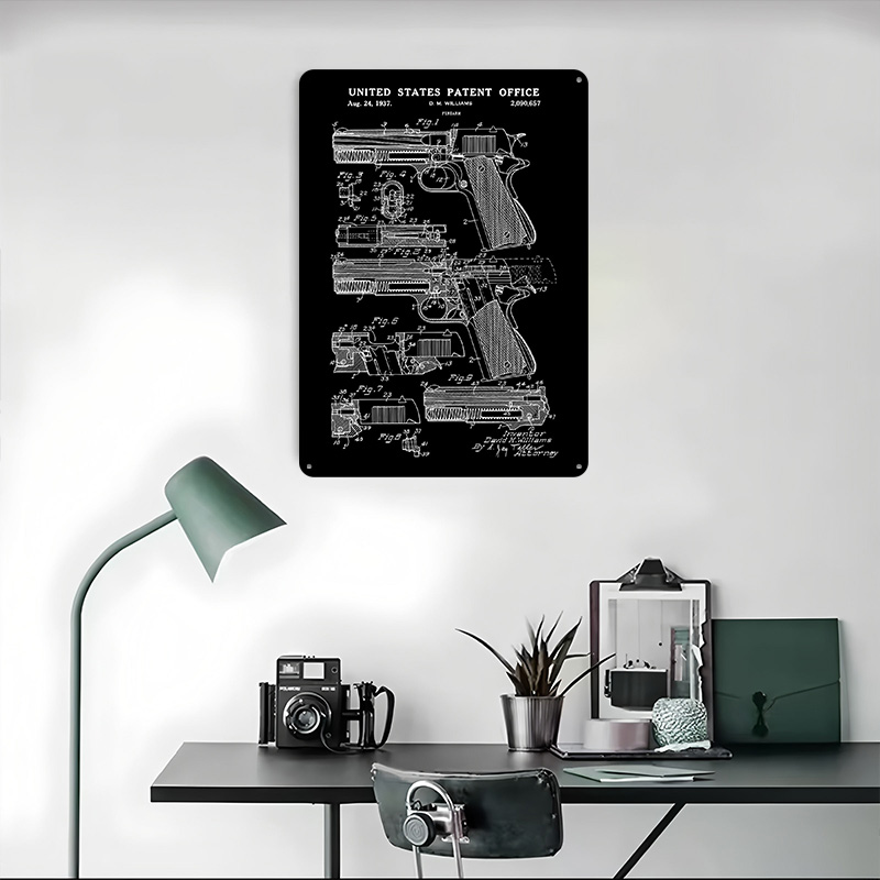 Gun Patent Tinplate Poster Cus - огляд і ціна Retro Gaming Gun