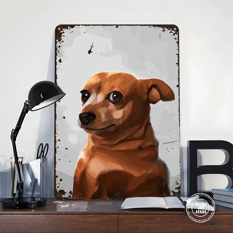 Brown Dog Portrait Poster Retr - огляд і ціна Retro Gaming Bar