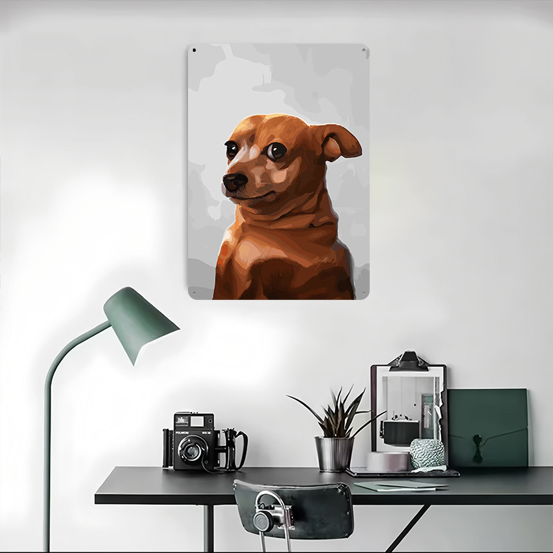 Brown Dog Portrait Poster Retr - огляд і ціна Retro Gaming Bar