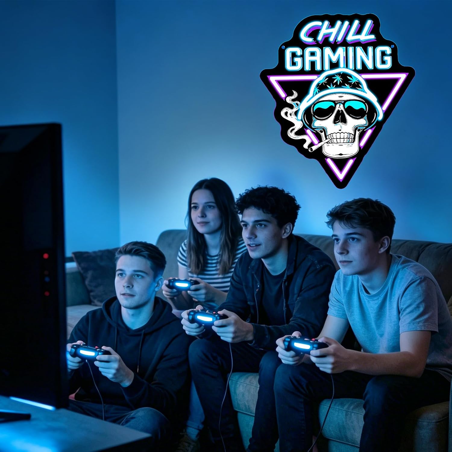  Chill Gaming Skull LED Neon  - огляд і ціна Retro Gaming Bar