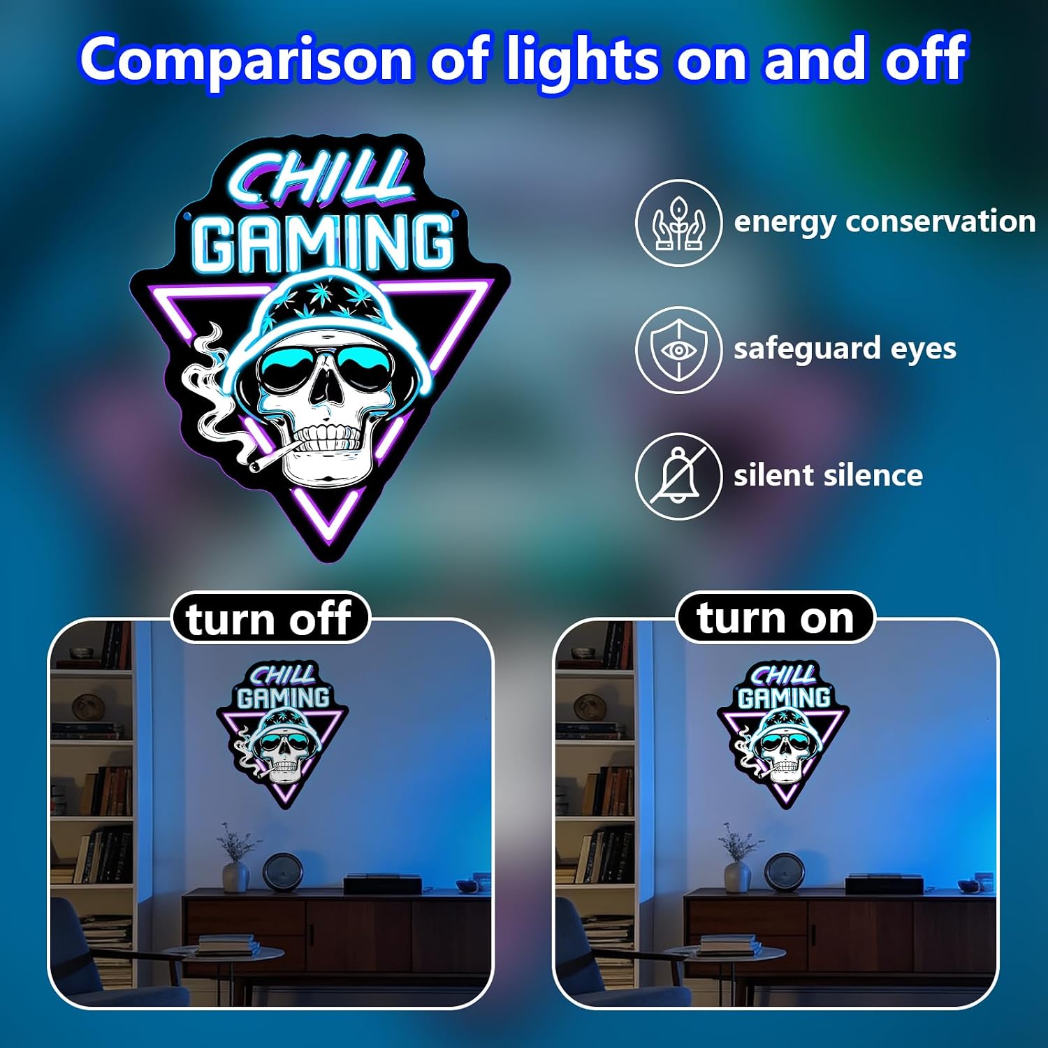  Chill Gaming Skull LED Neon  - огляд і ціна Retro Gaming Bar