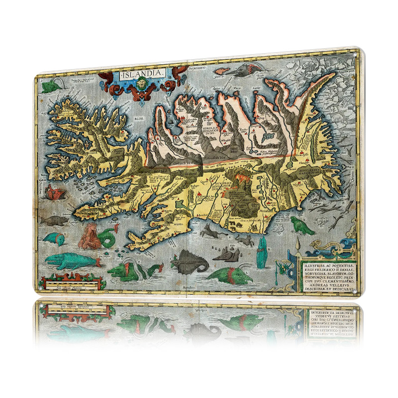 Map of Iceland Metal Poster Cu - огляд і ціна Retro Gaming Bar