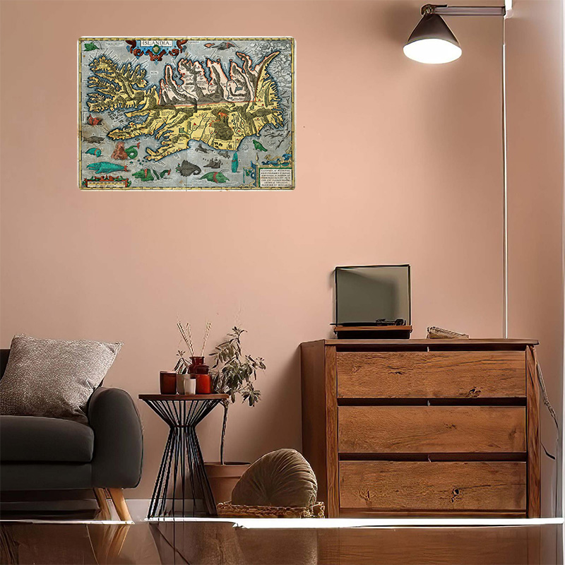 Map of Iceland Metal Poster Cu - огляд і ціна Retro Gaming Bar