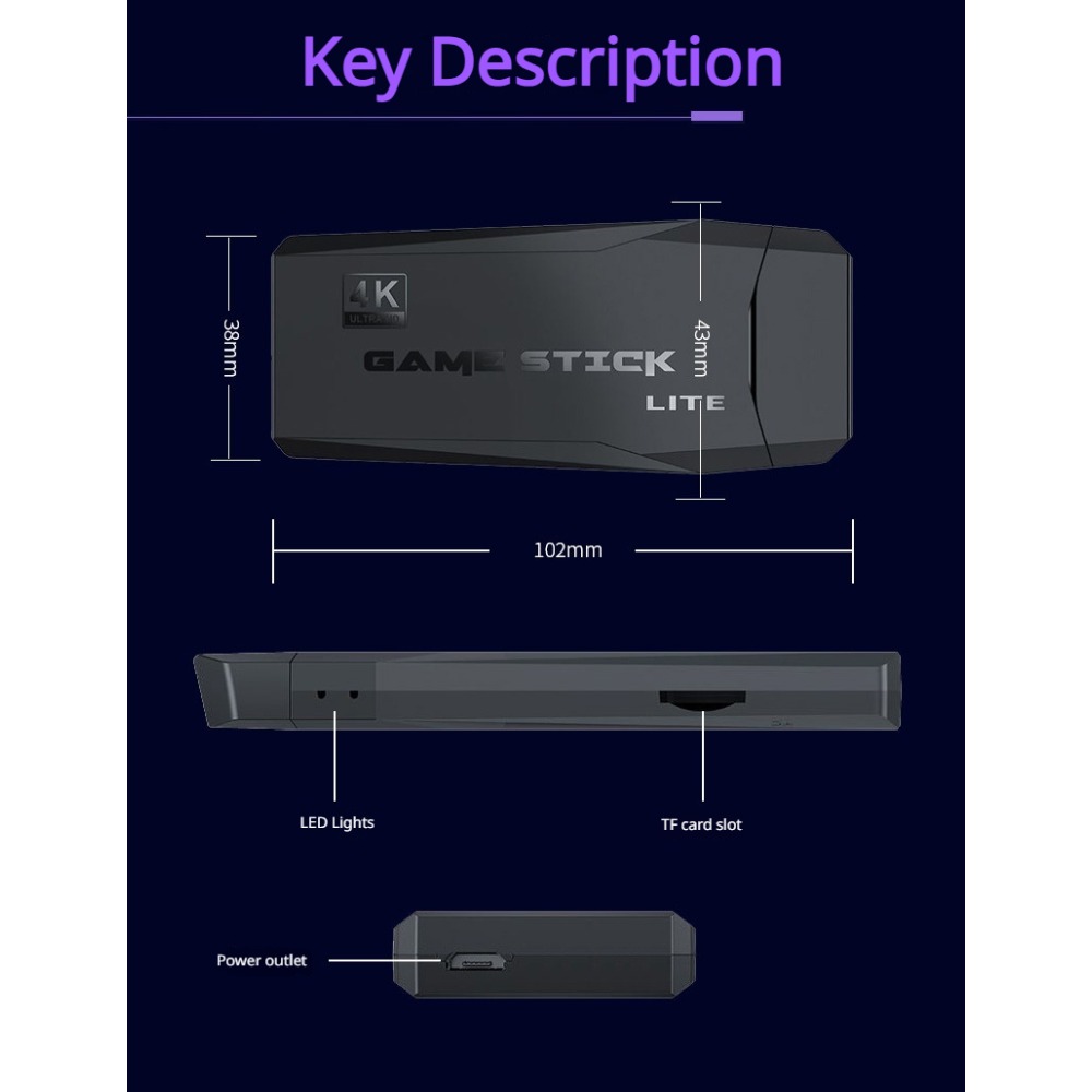 Portable 4K Retro Game Stick C - огляд і ціна Retro Gaming Xbox