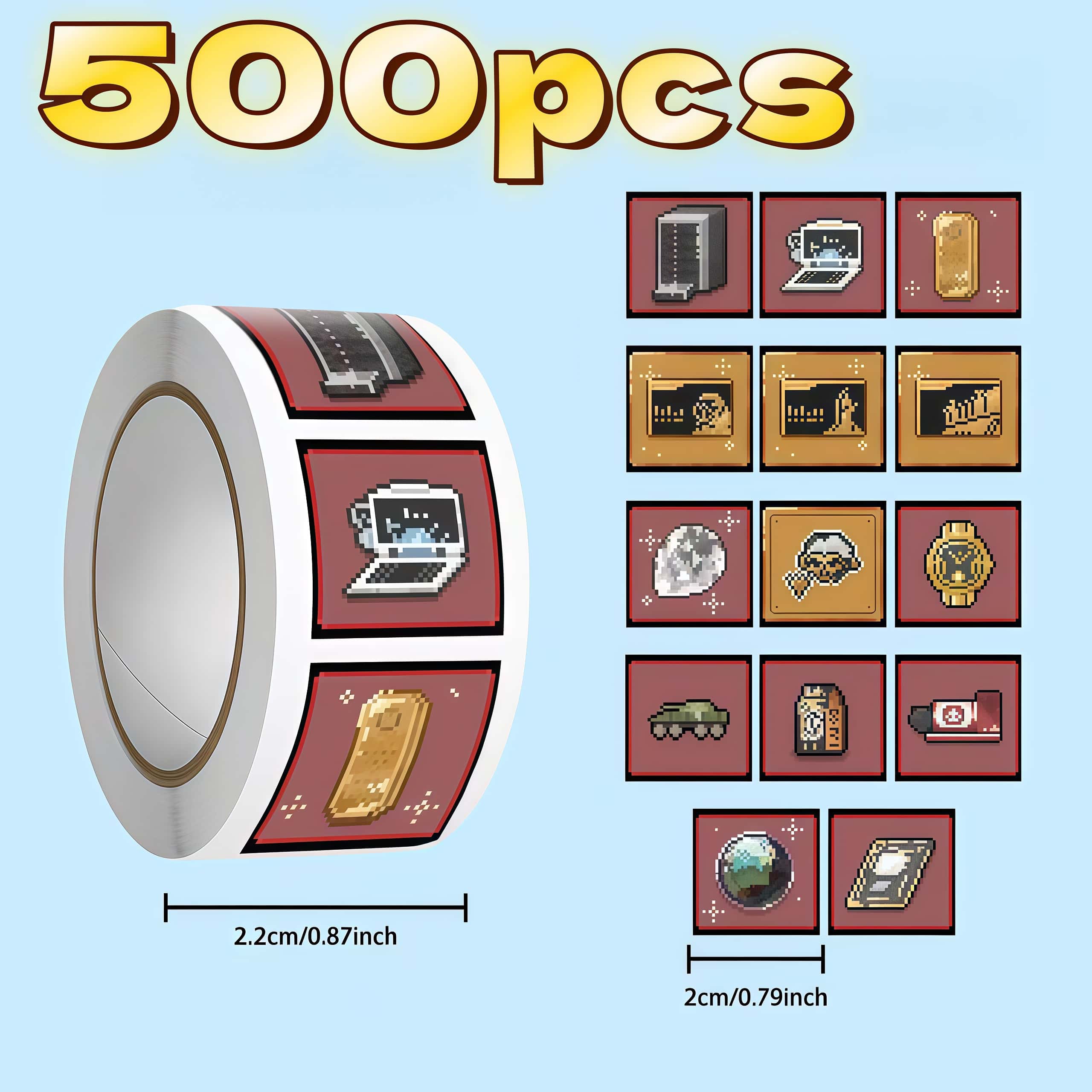 500Pcs Delta Game Pixel Sticke - огляд і ціна Retro Gaming Bar