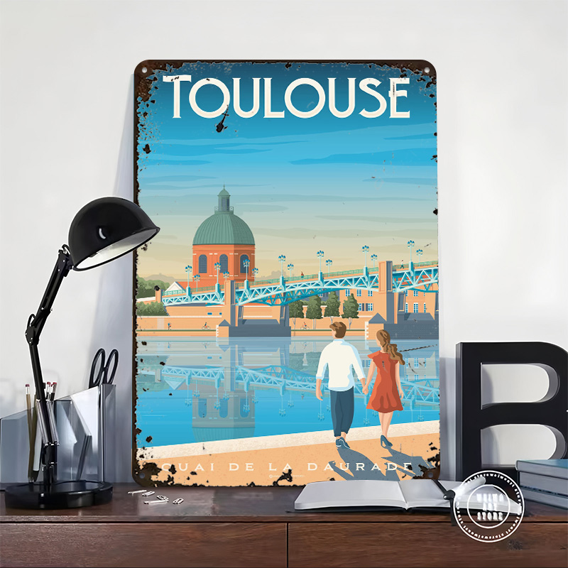 Toulouse France Print Metal Po - огляд і ціна Retro Gaming Toulouse