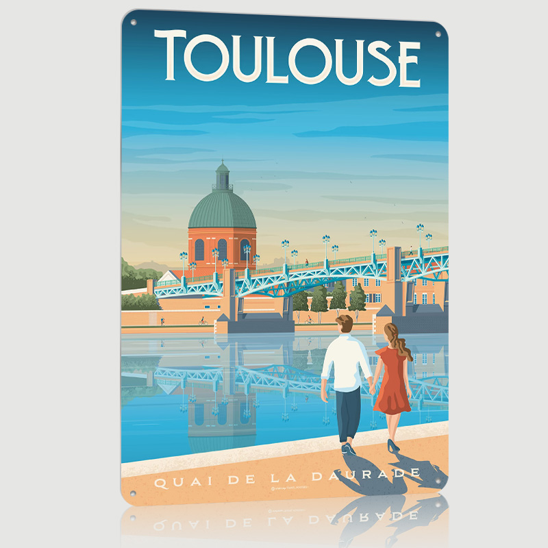 Toulouse France Print Metal Po - огляд і ціна Retro Gaming Toulouse